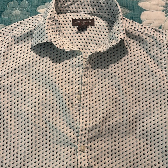 Van Heusen Boys Stretch Arrow Geo Print Shirt 10/12 Regular - Picture 3 of 8